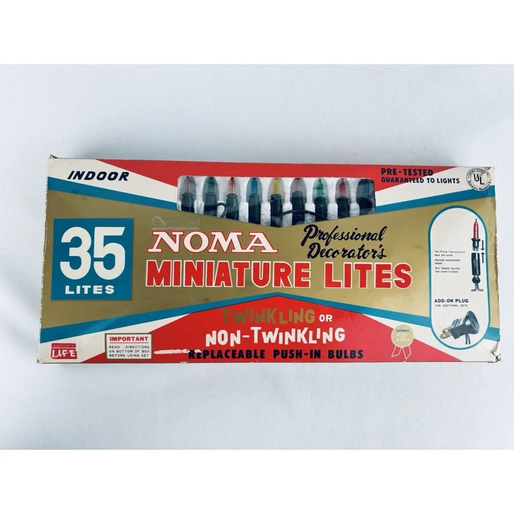 Vintage Noma Professional Decorator's Indoor Miniature Lites Christmas Lights